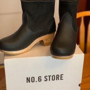 No.6 Store 5" pull on shearling clog boot